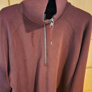 Burgundy Spanx Air Essentials Half-Zip